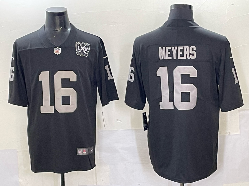 Men Oakland Raiders #16 Meyers Black Nike 2025 Limited NFL Jersey 002->chicago bears->NFL Jersey
